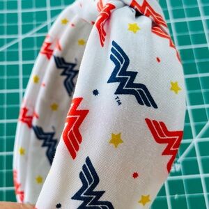 Wonder Woman Headband with Red and Blue Pattern( for child or adult )